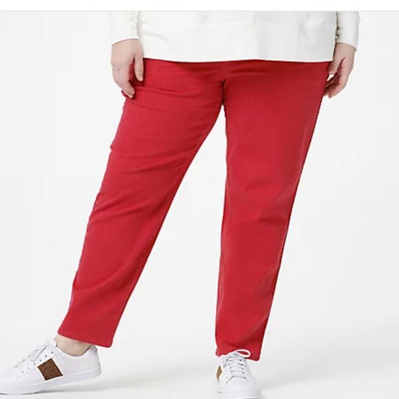 Denim & Co 'How Timeless" Petite 4-Pocket Pull-On Jeans 8315 - Picture 1 of 2